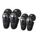 4PCS Motorcycle Elbow Pads Carbon Fiber Hard Shell Motocross Racing Elbow and Knee Pads Protector Guard Armors Set Riding Protection