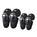 4PCS Motorcycle Elbow Pads Carbon Fiber Hard Shell Motocross Racing Elbow and Knee Pads Protector Guard Armors Set Riding Protection