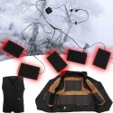 9W 5-12V USB Heating 5 Pads 3 Gears Thermal Vest Heated Jacket Motorcycle Warm Winter