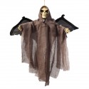 Halloween Prop Hanging Skeleton Ghost Haunted Battery Flash Eye Party Decorations Voice Control