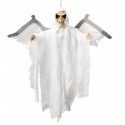 Halloween Prop Hanging Skeleton Ghost Haunted Battery Flash Eye Party Decorations Voice Control