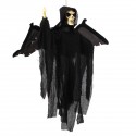 Halloween Prop Hanging Skeleton Ghost Haunted Battery Flash Eye Party Decorations Voice Control