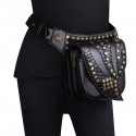 Motorcycle Steampunk PU Leather Waist Leg Bag Shoulder Gothic Retro Victorian Style