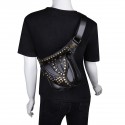 Motorcycle Steampunk PU Leather Waist Leg Bag Shoulder Gothic Retro Victorian Style