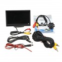 5inch TFT LCD Car Rear View Backup Monitor +Parking Reverse Night Vision Camera