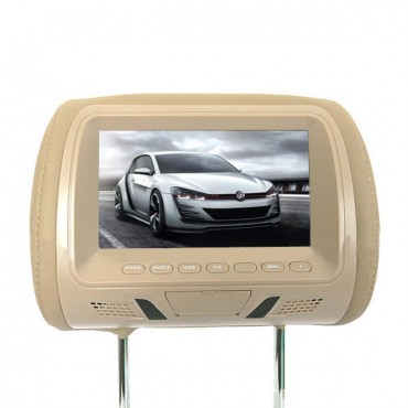 Car 7 inch TFT LCD Head Rest Monitor Hd Digital Video Screen Lcd Display with Pillow Universal