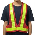 2pcs Orange&Yellow Reflective Vest High Visibility Warning Safety Gear