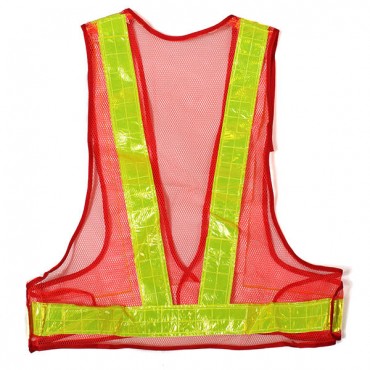 2pcs Orange&Yellow Reflective Vest High Visibility Warning Safety Gear