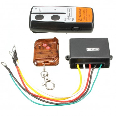 12V Wireless Electric Winch With 75FT 22.5 Meters Remote Control Range