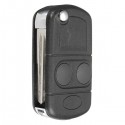 2 BTN Remote Fold Keyless Fob Case Shell & Uncut Blade for Land Rover Discovery