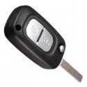 2 Button Remote Key Fob Case Shell For Renault Clio Kangoo Megane + Bland Blade