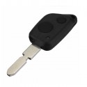 2 Buttons Black Uncut Blade Remote Key Fob Case Replacement For Peugeot 406 306