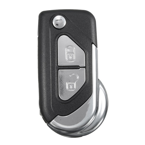 2 Buttons Plating Remote Key Fob Case Shell w/ Uncut Blade Flip for Citroen DS3