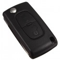 2 Buttons Remote Flip Key Shell Case for Peugeot with New Blade