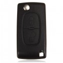 2 Buttons Remote Flip Key Shell Case for Peugeot with New Blade