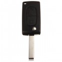 2 Buttons Remote Flip Key Shell Case for Peugeot with New Blade