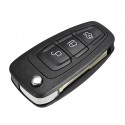 3 Button Flip Folding Remote Key 433MHz 4D63 Chip For Ford Focus Mondeo C S MAX