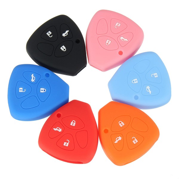 3-Button Silicone Remote Key Cover Fob Case for Toyota RAV4 Scion