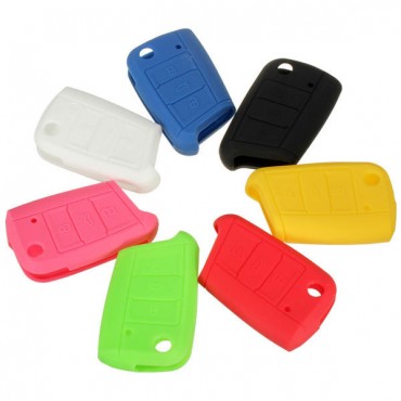 3 Button Silicone Remote Key Cover Protective Case Fob For VW MK7