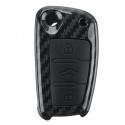 3 Buttons Carbon Fiber Color Remote Key Case Fob For Audi A3 A4 A5 TT