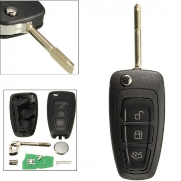 3 Buttons Flip Remote Key Fob Fit for Ford Focus Mk1 Mondeo Transit Connect