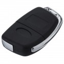 3 Buttons Remote Flip Key Fob Case Shell with Blade Battery For Hyundai Santa Fe IX35 i20 2013-2014