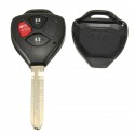 3 Buttons Remote Uncut Black Flip Key Shell Without Battery For Toyota Scion