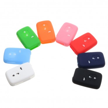 3 Buttons Silicone Fob Remote Key Case Cover Fit For Toyota Prado Crown Reiz