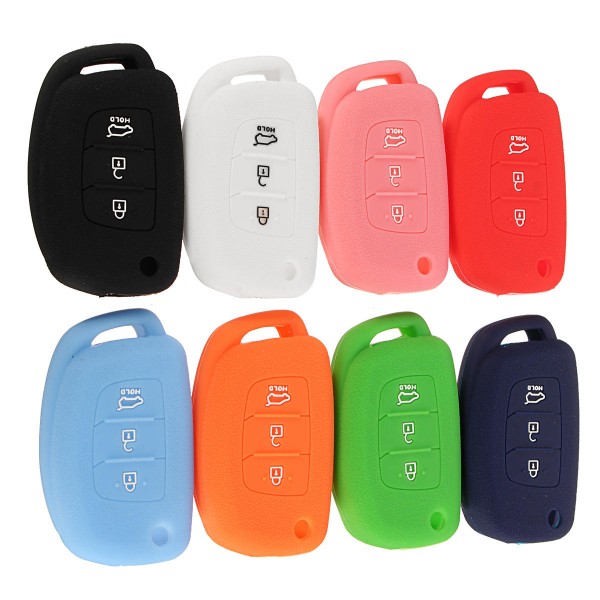 3Buttons Silicone Fob Remote Key Case Cover For Hyundai i30 IX35 Elantra Verna Tucson