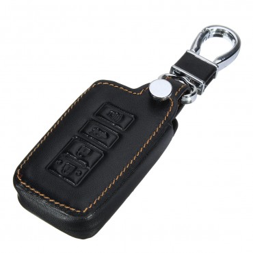 4 Buttons PU Leather Fob Remote Key Shell Case Cover Holder For Toyota Camry RAV4