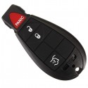 4 Buttons Uncut Key Fob Keyless Entry Remote Transmitter for Fobik