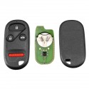 434MHz 4 Buttons Remote Key Fob Case Shell&Battery for Honda Civic Accord