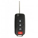 4B Uncut Folding Flip Remote Key Case For Nissan Armada