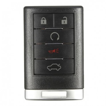 5 Button 315Hz Keyless Entry Remote Key Fob Transmitter for Cadillac CTS DTS STS