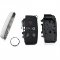 5 Button Remote Key Shell Case with Battery for LAND ROVER LR4 Range Rover Sport Evoque Freelander 2