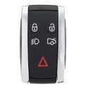 5 Buttons Remote Keyless Fob Case Shell with Uncut Key Blade For Jaguar XF XK XKR