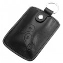 Black Leather Car Key Cover Case Wallet Holder Shell for Renault Clio Scenic Megane Duster Sandero Captur Twin