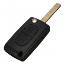 Black Remote Folding Flip Key FOB Case Shell 2 Button for Citroen