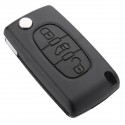Car 3 Buttons Key FOB Remove Case Shell With Blade For Citroen Berlingo