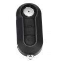 Car 3 Buttons Remote Flip Key Cover Case Shell w/ Blade & Battery For Fiat 500