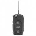 Car Flip Uncut Key Entry Remote Control Fob 4 Button for Audi A4 A6 A8 S4 S6 S8 TT