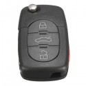 Car Flip Uncut Key Entry Remote Control Fob 4 Button for Audi A4 A6 A8 S4 S6 S8 TT