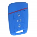 Car Key Case 3 Buttons Silicone Remote Key Case cover FOB For VW