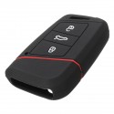 Car Key Case 3 Buttons Silicone Remote Key Case cover FOB For VW