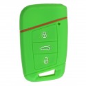 Car Key Case 3 Buttons Silicone Remote Key Case cover FOB For VW