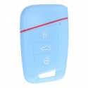 Car Key Case 3 Buttons Silicone Remote Key Case cover FOB For VW
