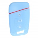 Car Key Case 3 Buttons Silicone Remote Key Case cover FOB For VW