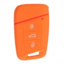 Car Key Case 3 Buttons Silicone Remote Key Case cover FOB For VW