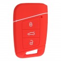 Car Key Case 3 Buttons Silicone Remote Key Case cover FOB For VW