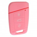 Car Key Case 3 Buttons Silicone Remote Key Case cover FOB For VW